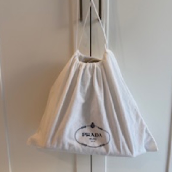 💋 Prada Canapa Tote Canvas shoulder bag Gray - Picture 2 of 16